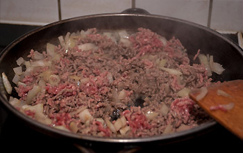 Hackfleisch anbraten